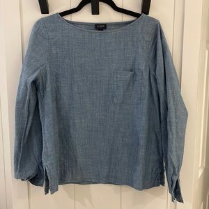 J.Crew Chambray Top Sz S